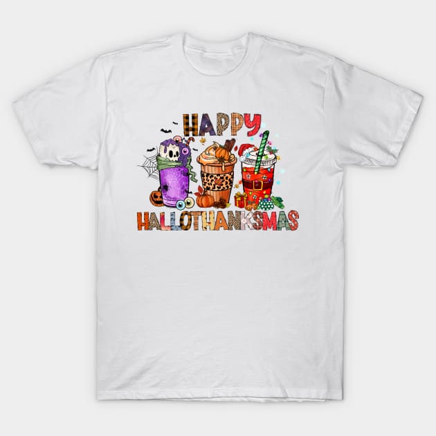Happy Hallothanksmas. Coffee T-Shirt by Satic